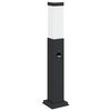 vidaXL Sloupkov&eacute; sv&iacute;tidlo se senzorem 50 cm čern&eacute; IP44