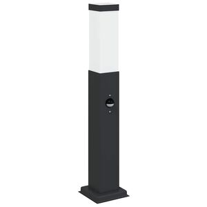 vidaXL Sloupkov&eacute; sv&iacute;tidlo se senzorem 50 cm čern&eacute; IP44
