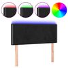 vidaXL Čelo postele s LED čern&eacute; 90x5x78/88 cm samet