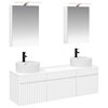 vidaXL Sada koupelnov&yacute;ch skř&iacute;něk 5 pcs B&iacute;l&aacute; 50 x 14,5 x 70 cm