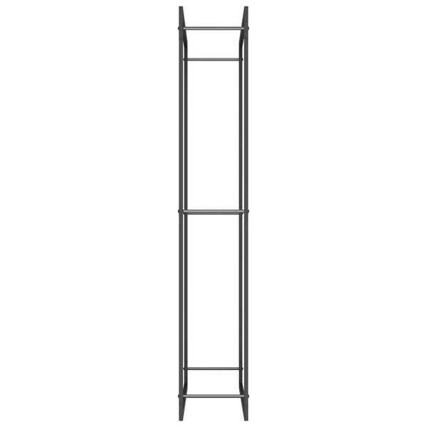 vidaXL Stojan na palivov&eacute; dřevo matně čern&yacute; 80 x 28 x 154 cm ocelov&yacute;