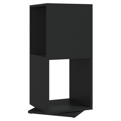 vidaXL Otočná skříňka černá 34,5x34,5x75,5 cm dřevotříska