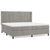 vidaXL Box spring postel s matrac&iacute; světle &scaron;ed&aacute; 200x200 cm samet