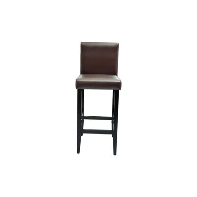 vidaXL Barové stoličky 4 ks tmavě hnědé umělá kůže