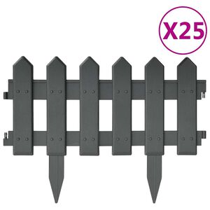 vidaXL Travn&iacute; lemy 25 ks antracitov&eacute; 10 m PP