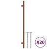 vidaXL N&aacute;bytkov&eacute; &uacute;chytky 20 ks bronzov&eacute; 320 mm nerezov&aacute; ocel