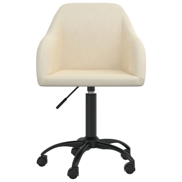 vidaXL Otočn&eacute; j&iacute;deln&iacute; židle 2 ks kr&eacute;mov&eacute; samet