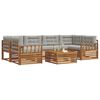 vidaXL Venkovn&iacute; pohovkov&aacute; souprava 7 pcs Př&iacute;rodn&iacute; a světle &scaron;ed&aacute;