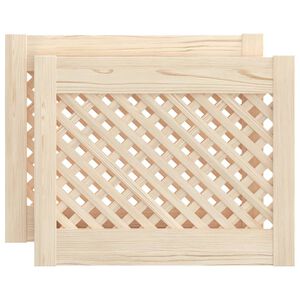 vidaXL N&aacute;bytkov&aacute; dv&iacute;řka mř&iacute;žkov&yacute; design 2 ks 49,5 x 39,5 cm borovice