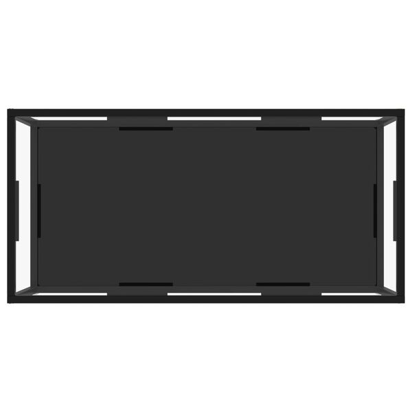 vidaXL Konferenčn&iacute; stolek průhledn&yacute; a čern&yacute; 100x50x35 cm tvrzen&eacute; sklo