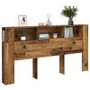 vidaXL Čelo postele s úložným prostorem old wood 200x18,5x102,5 cm