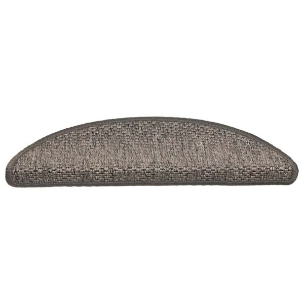 vidaXL Samolepic&iacute; rohože na schody Sisal-Look 30 ks Hněd&aacute; B&eacute;žov&aacute;