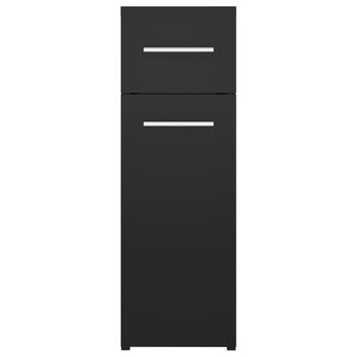 vidaXL Úložná skříňka černá 20 x 45,5 x 60 cm dřevotříska