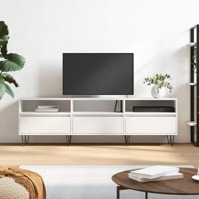 vidaXL TV skříňka bílá 150 x 30 x 44,5 cm kompozitní dřevo