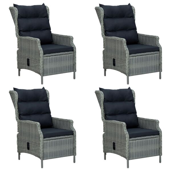 vidaXL 5dílný zahradní jídelní set světle šedý