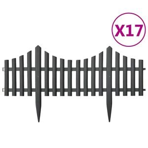 vidaXL Travn&iacute; lemy 17 ks antracitov&eacute; 10 m PP