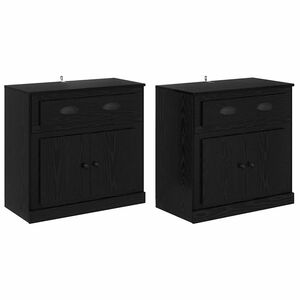 vidaXL Konzole 2 pcs Čern&yacute; dub 70 x 35,5 x 67,5 cm kompozitn&iacute; dřevo