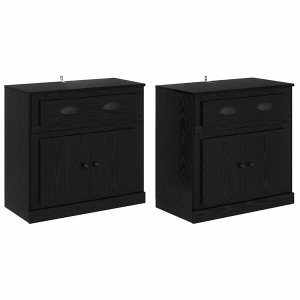 vidaXL Konzole 2 pcs Čern&yacute; dub 70 x 35,5 x 67,5 cm kompozitn&iacute; dřevo