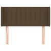 vidaXL Čelo postele typu u&scaron;&aacute;k tmavě hněd&eacute; 83 x 16 x 78/88 cm textil