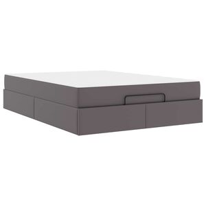 vidaXL R&aacute;m postele s matrac&iacute; s matrac&iacute; 2 pcs &Scaron;ed&aacute; PVC