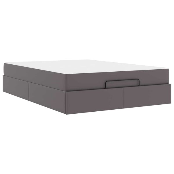 vidaXL R&aacute;m postele s matrac&iacute; s matrac&iacute; 2 pcs &Scaron;ed&aacute; PVC