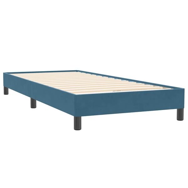 vidaXL Postel Box Spring bez matrace tmavě modr&aacute; 80x220 cm samet
