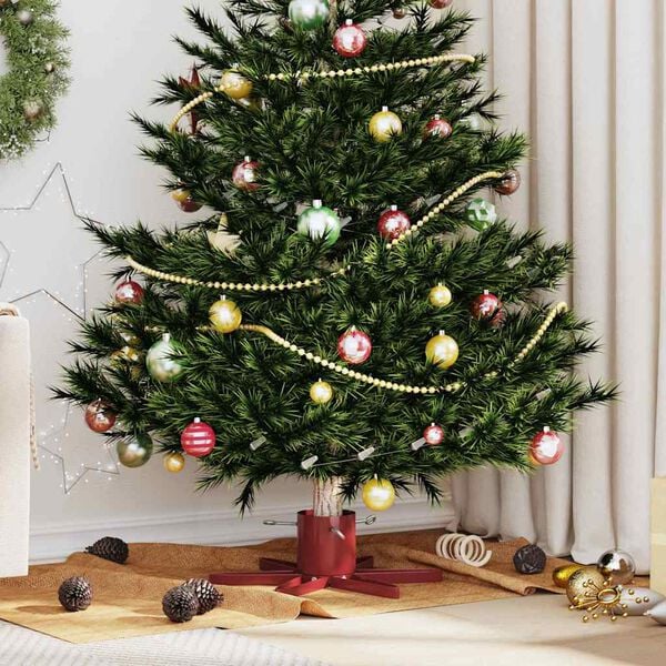 vidaXL Stojan na v&aacute;nočn&iacute; strom 1.73 Červen&aacute; 50 x 50 x 15,5 cm Ocel