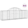 vidaXL Klenut&eacute; gabionov&eacute; ko&scaron;e 15 ks 200x30x60/80 cm pozinkovan&eacute; železo