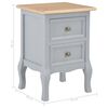 280039 vidaXL Bedside Cabinets 2 pcs Grey 35x30x49 cm MDF