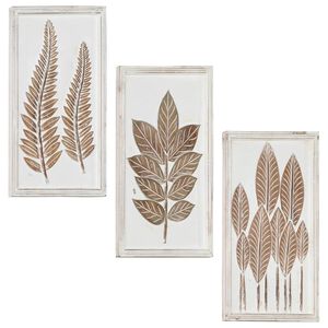vidaXL Uměleck&yacute; dekor 3 ks 40 x 40 x 1,5 cm Dřevěn&yacute; materi&aacute;l