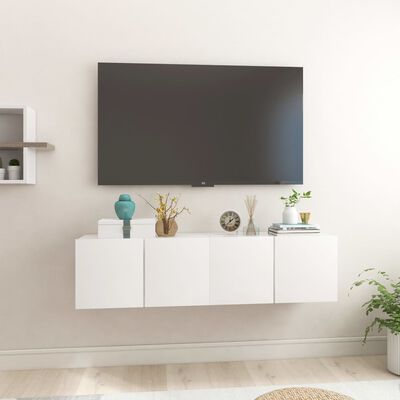 vidaXL Závěsné TV skříňky 2 ks bílé s vysokým leskem 60 x 30 x 30 cm