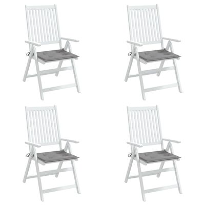 vidaXL Podušky na zahradní židli 4 ks šedé 50 x 50 x 3 cm látka oxford