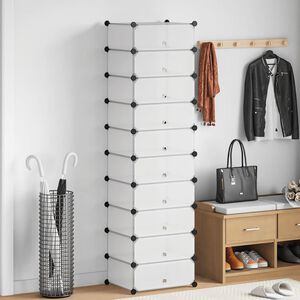 vidaXL Organiz&eacute;r na boty s 10 přihr&aacute;dkami, b&iacute;l&yacute;