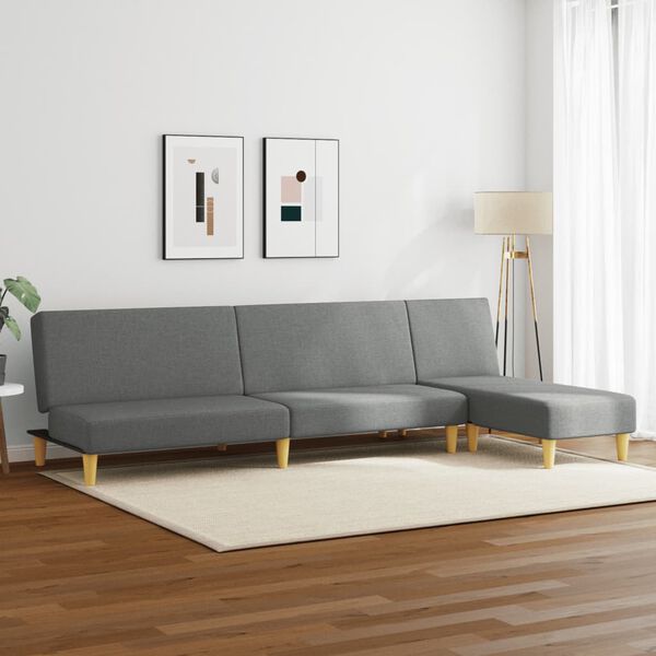 vidaXL 2dílná sedací souprava tmavě šedá textil