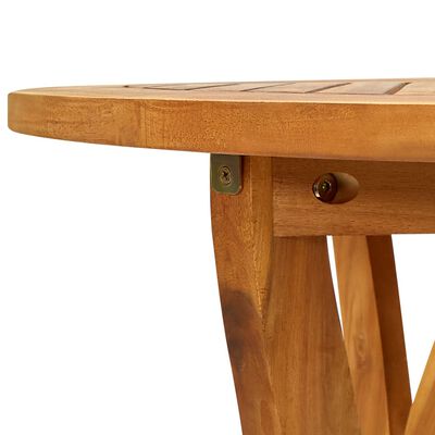 vidaXL Zahradní stůl Ø120 cm masivní akáciové dřevo
