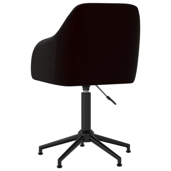 vidaXL Otočn&aacute; j&iacute;deln&iacute; židle čern&aacute; samet