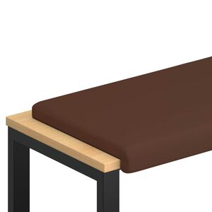 vidaXL Pol&scaron;t&aacute;ř na lavici Uměl&aacute; kůže Hněd&aacute; Hloubka 35 cm