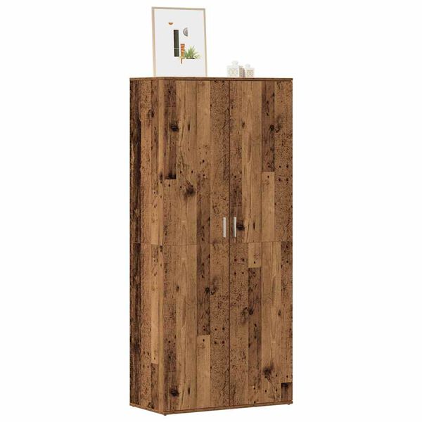 vidaXL Botn&iacute;k old wood 80 x 39 x 178 cm kompozitn&iacute; dřevo