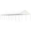 vidaXL Alt&aacute;n se střechou b&iacute;l&yacute; 15,61 x 4,08 x 3,22 m polyethylen