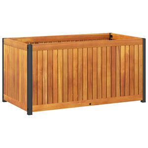 vidaXL Zahradn&iacute; truhl&iacute;k 85 x 45 x 44 cm masivn&iacute; ak&aacute;ciov&eacute; dřevo a ocel