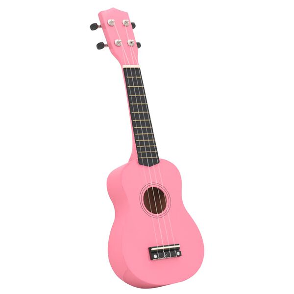 vidaXL Set soprano ukulele s obalem pro děti růžov&eacute; 23"