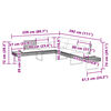 vidaXL Zahradní pohovka ve tvaru L s poduškami šedá polyratan a akácie
