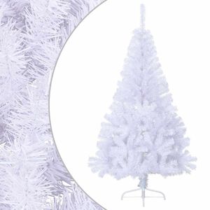 vidaXL Uměl&yacute; polovičn&iacute; v&aacute;nočn&iacute; stromek se stojanem b&iacute;l&yacute; 150 cm PVC