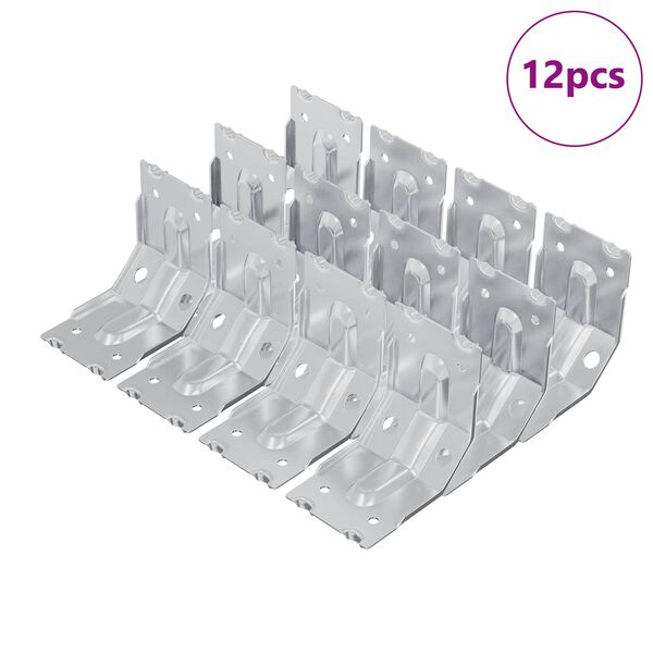vidaXL Drž&aacute;k 12 pcs Zinkovan&yacute; 106 x 55 x 1,5mm Ocel