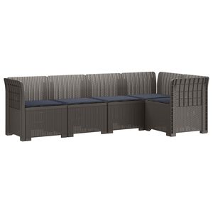 vidaXL 5-m&iacute;stn&eacute; Zahradn&iacute; Sofa s Pol&scaron;t&aacute;ři ve Vzhledu Ratan PP