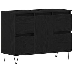 vidaXL Skř&iacute;ňka pod umyvadlo Čern&yacute; dub 80 x 33 x 60 cm Kompozitn&iacute; dřevo