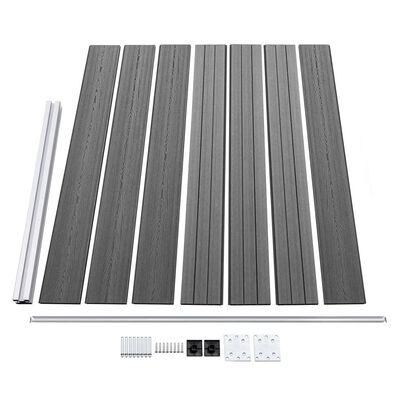 vidaXL Set plotových dílců WPC 353 x 146 cm šedý