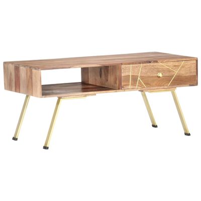vidaXL Konferenční stolek 95 x 50 x 42 cm masivní sheeshamové dřevo