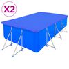 vidaXL Kryc&iacute; plachty na baz&eacute;n 2 ks PE obd&eacute;ln&iacute;kov&eacute; 90 g/m&sup2; 540 x 270 cm