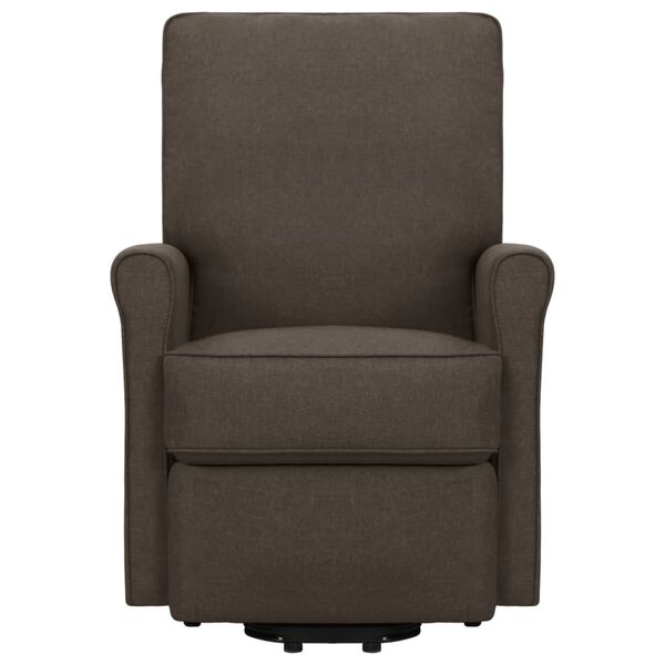 vidaXL Zvedac&iacute; křeslo tmavě hněd&eacute; textil